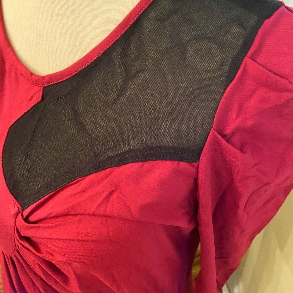 NWT Bel KazanDesigner Runway Red Black Stretch Dress Sz M - Picture 3 of 9
